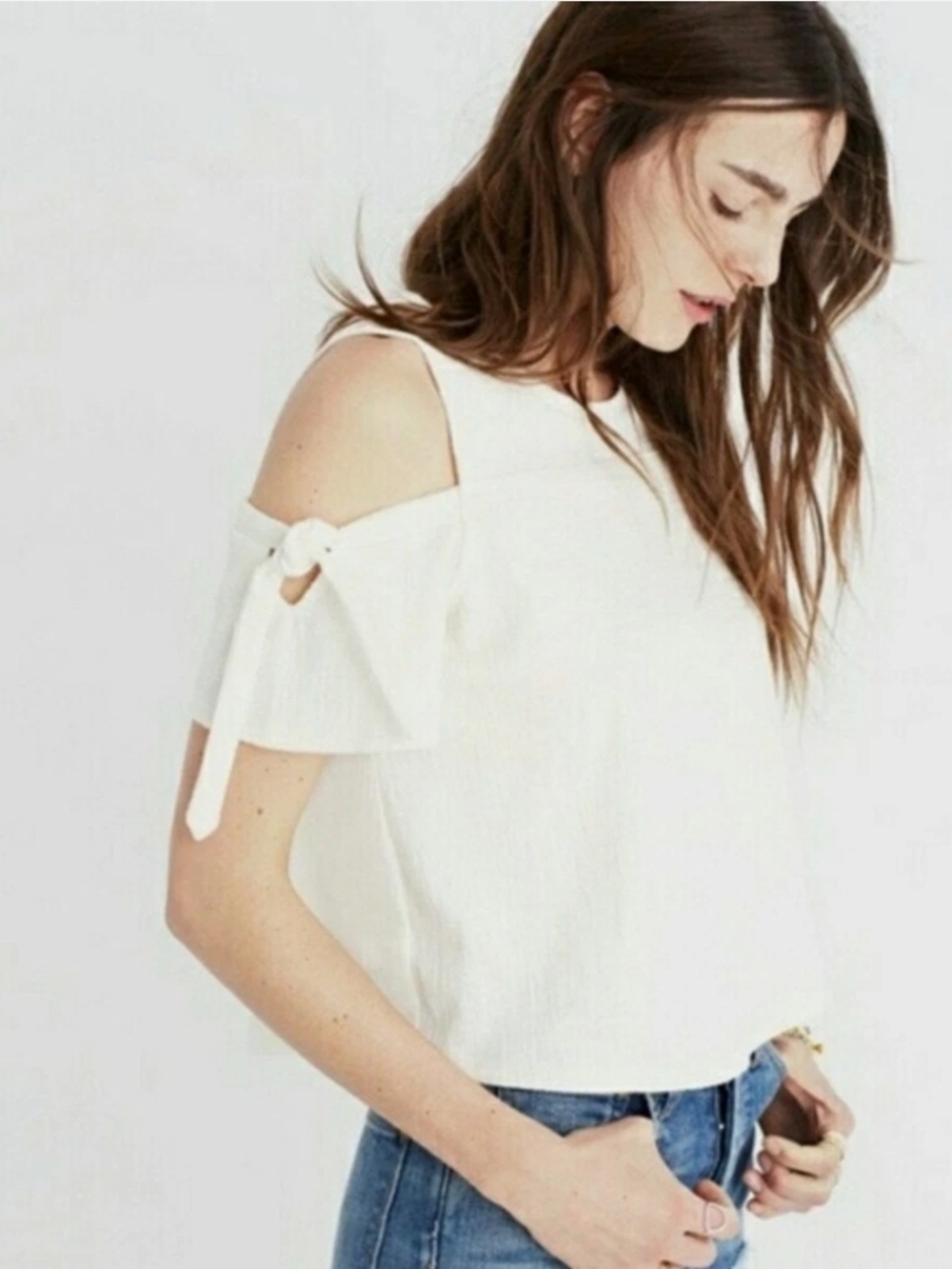 Madewell Skylark Cold Shoulder Top